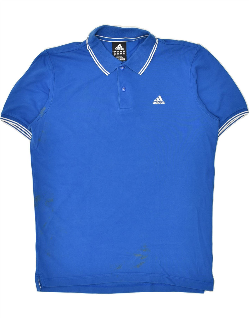 ADIDAS Mens Clima 365 Polo Shirt Medium Blue | Vintage Adidas | Thrift | Second-Hand Adidas | Used Clothing | Messina Hembry 