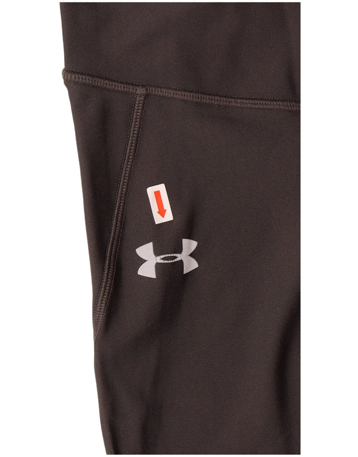 UNDER ARMOUR Womens Heat Gear Leggings UK 8 Small  Grey Colourblock