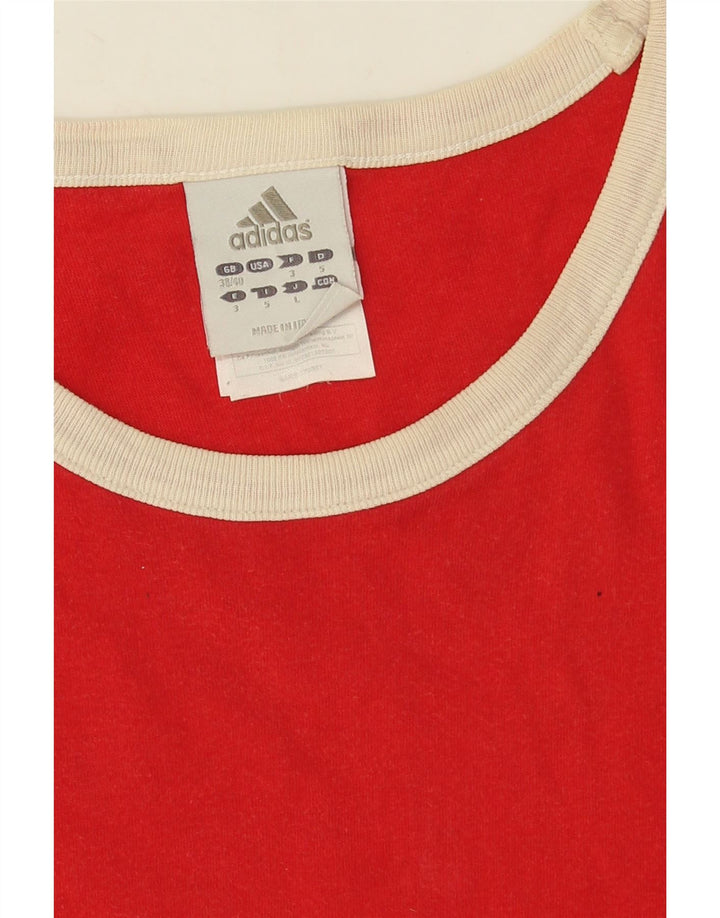 Adidas Mens Vest Top UK 38/40 Medium Red Cotton