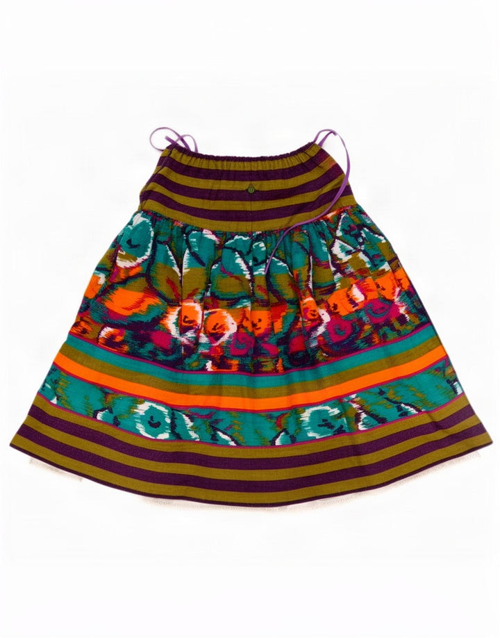 Vintage Womens Abstract Pattern A-Line Skirt Medium W28 Multicoloured