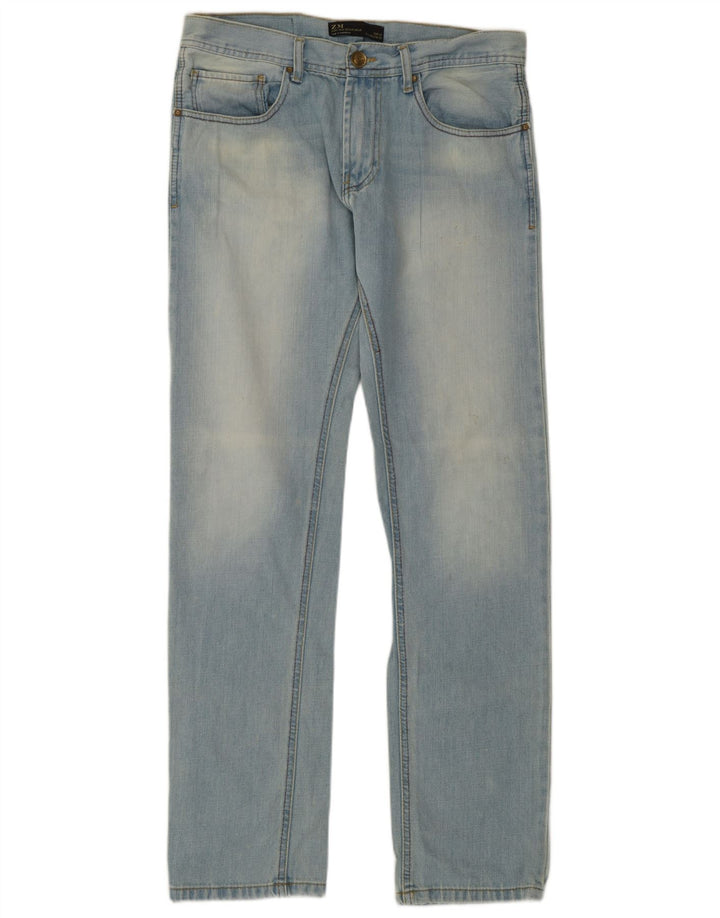 Zara Mens Slim Jeans EU 42 Large W32 L31 Blue Cotton