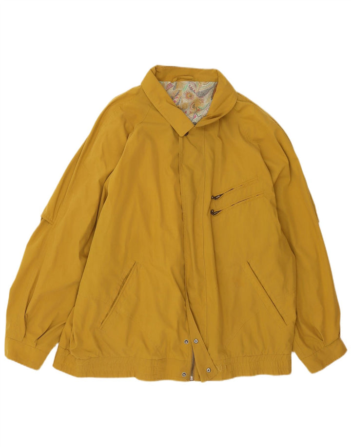Vintage Mens Utility Jacket IT 56 3XL Yellow Cotton