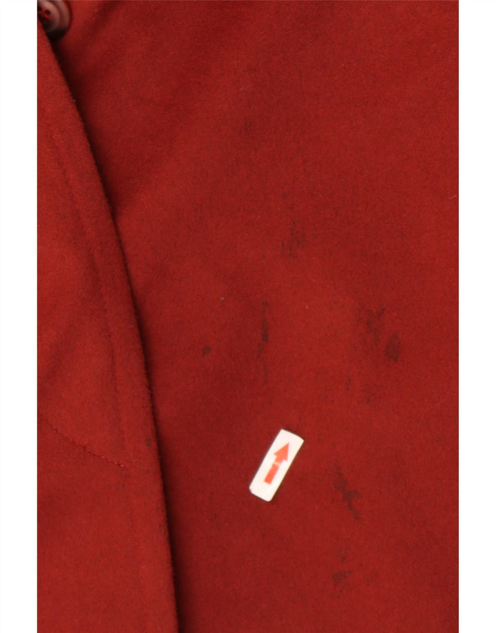 Loden Frey Womens Hooded Overcoat EU 40 Medium Red Wool