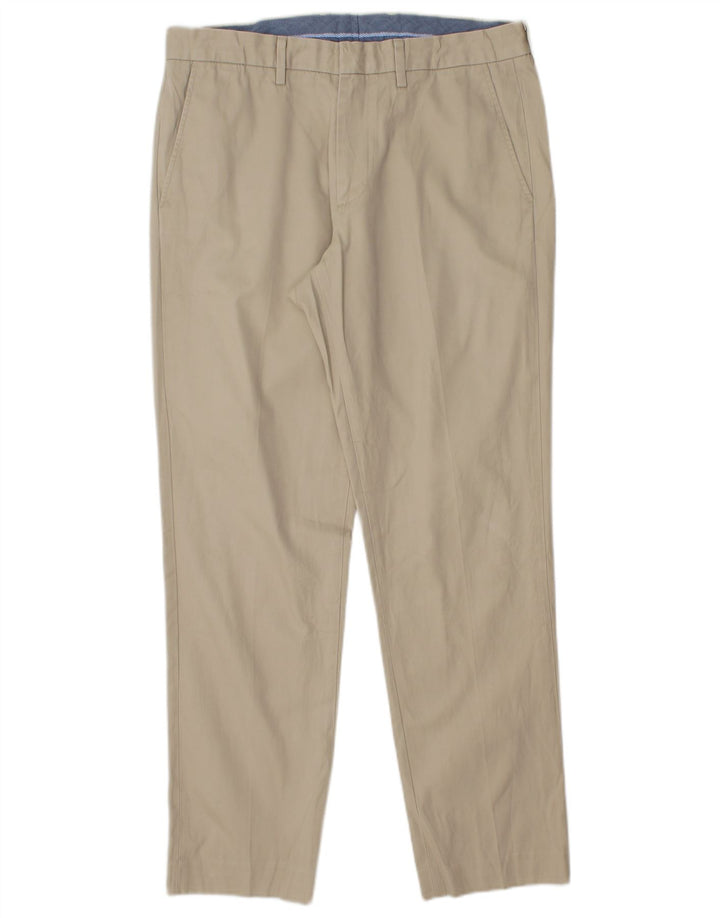 J. CREW Mens BOWERY Slim Chino Trousers W32 L30 Beige Cotton