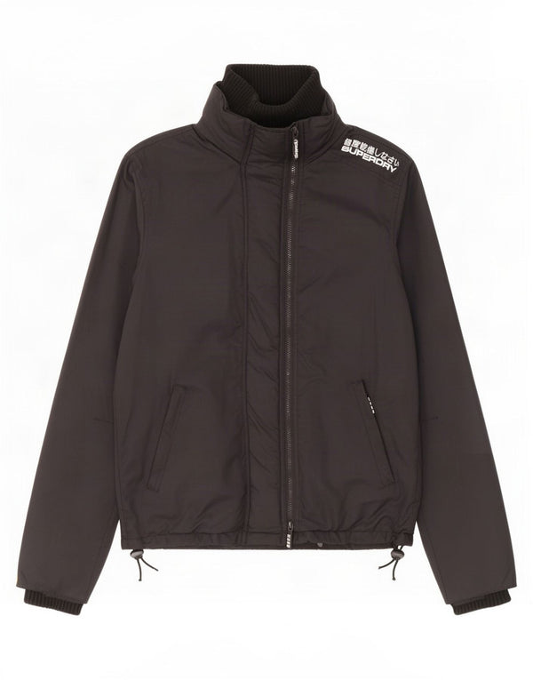 Superdry Mens Graphic Rain Jacket UK 40 Large Black Nylon