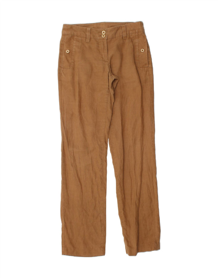BENETTON Womens Straight Chino Trousers W28 L32 Brown Vintage Benetton and Second-Hand Benetton from Messina Hembry 