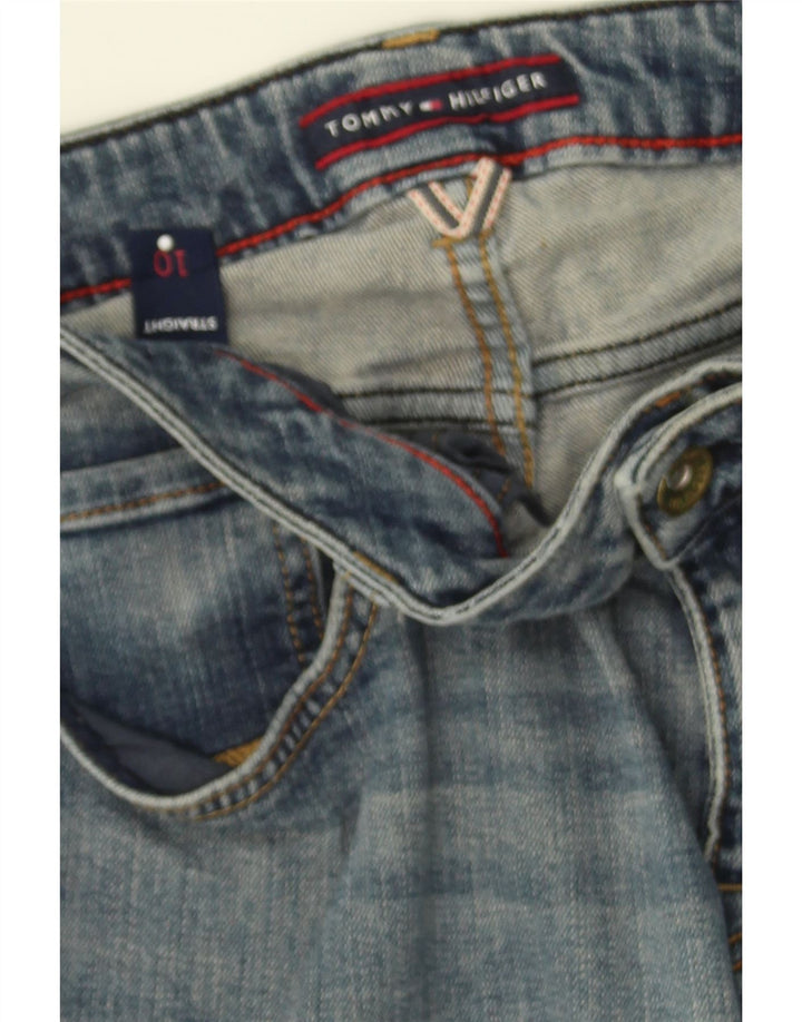 TOMMY HILFIGER Womens Distressed Straight Jeans US 10 Large W32 L31 Blue Vintage Tommy Hilfiger and Second-Hand Tommy Hilfiger from Messina Hembry 