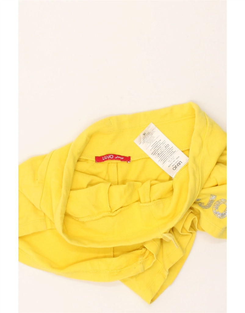 LIU JO Girls Graphic Sport Shorts 13-14 Years  Yellow Cotton | Vintage Liu Jo | Thrift | Second-Hand Liu Jo | Used Clothing | Messina Hembry 