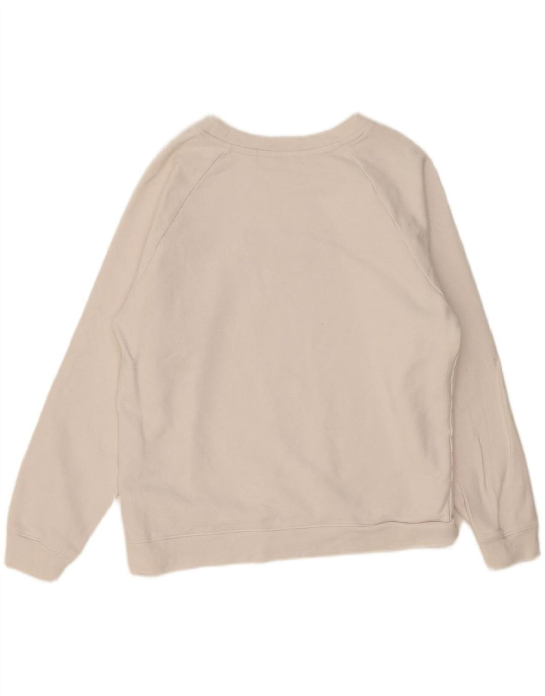 LEVI'S Womens Oversized Graphic Sweatshirt Jumper UK 10 Small White Cotton