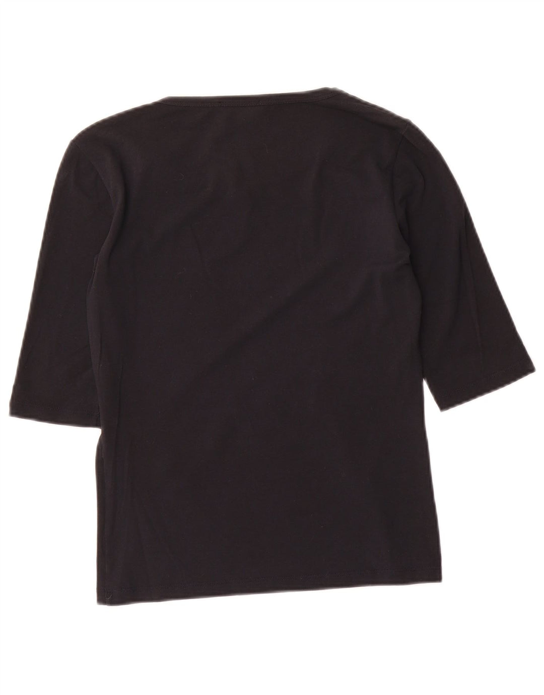Max Mara Womens Top 3/4 Sleeve UK 8 Small Black