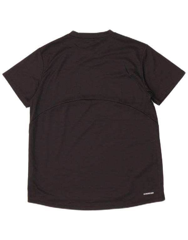 Adidas Womens Aeroready T-Shirt Top UK 16/18 Large Black Polyester