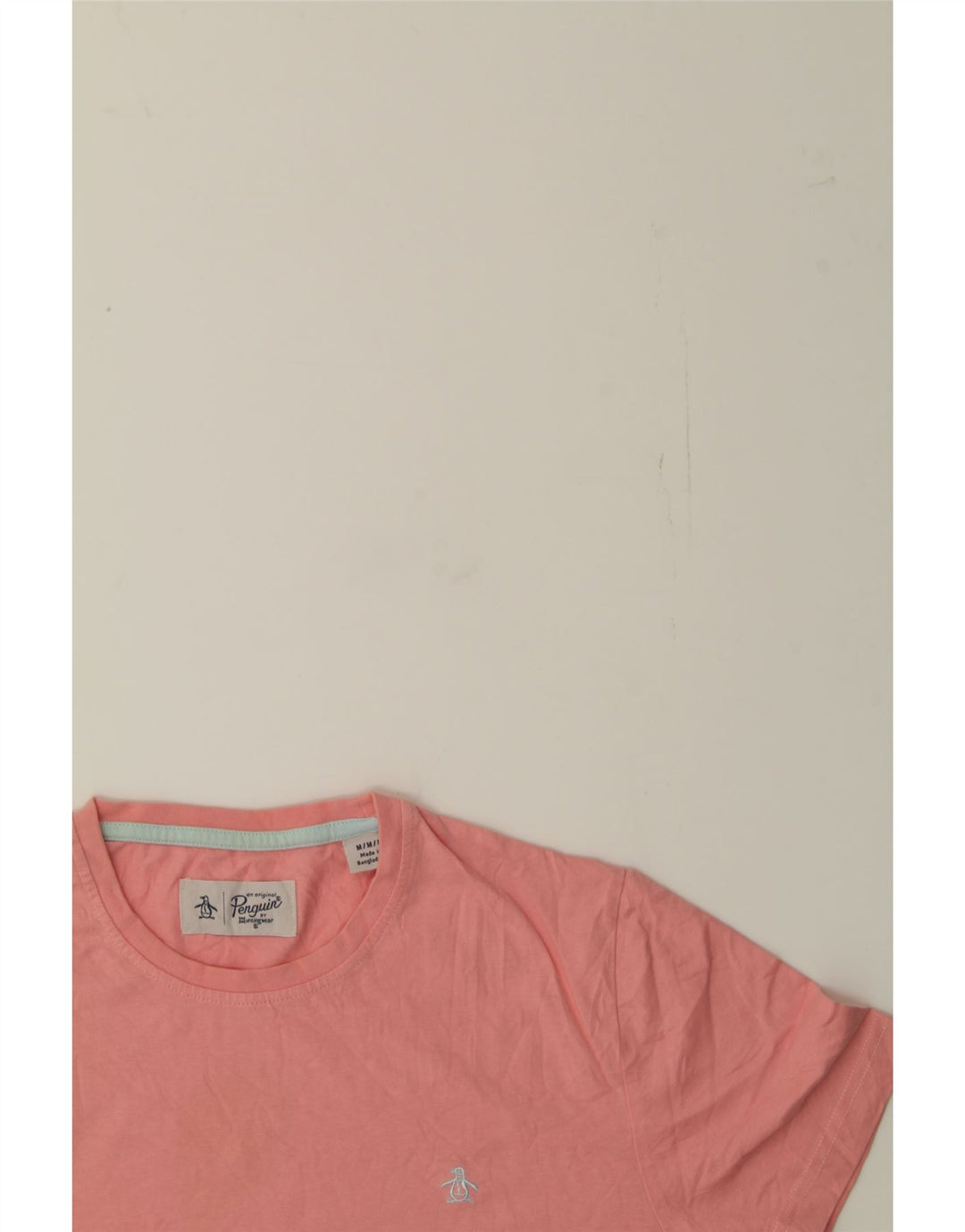 PENGUIN Mens T-Shirt Top Medium Pink Cotton Vintage Penguin and Second-Hand Penguin from Messina Hembry 