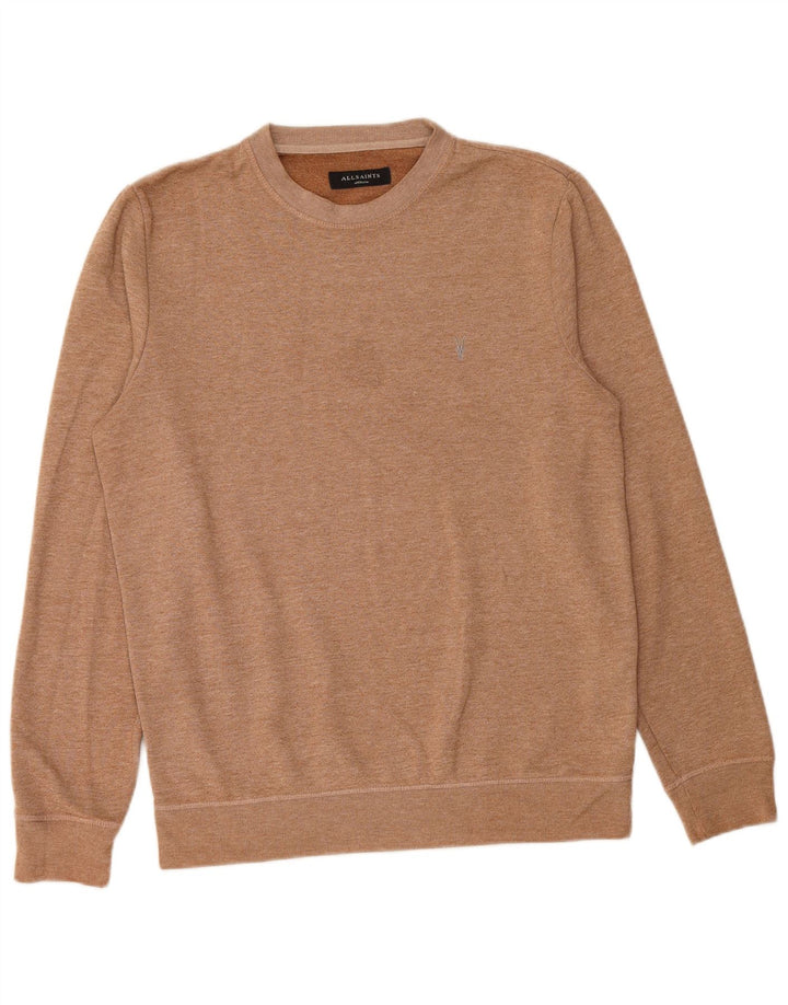 ALL SAINTS Mens Sweatshirt Jumper Medium Brown Cotton