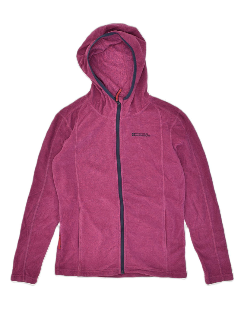 MOUNTAIN WAREHOUSE Womens Zip Hoodie Sweater UK 12 Medium  Pink Polyester | Vintage Mountain Warehouse | Thrift | Second-Hand Mountain Warehouse | Used Clothing | Messina Hembry 