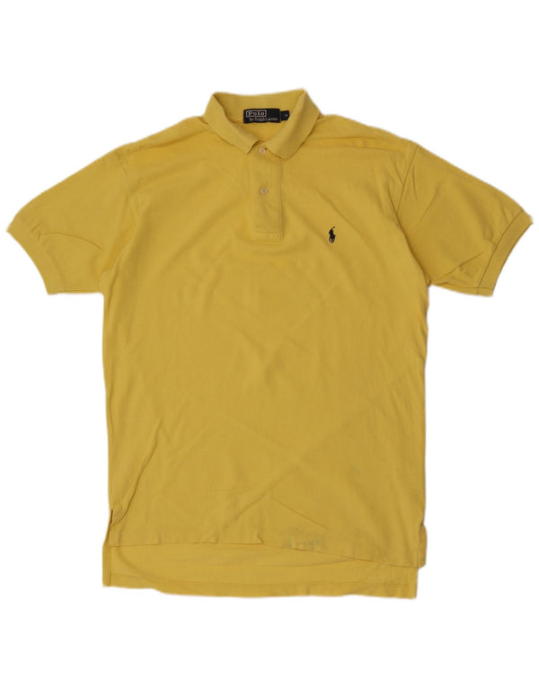 POLO RALPH LAUREN Mens Polo Shirt Medium Yellow Cotton