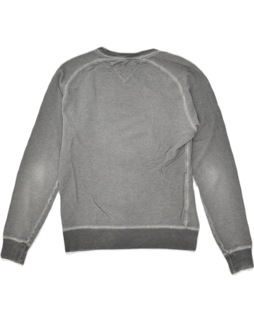 TOMMY HILFIGER Mens Sweatshirt Jumper Medium Grey Cotton | Vintage Tommy Hilfiger | Thrift | Second-Hand Tommy Hilfiger | Used Clothing | Messina Hembry 