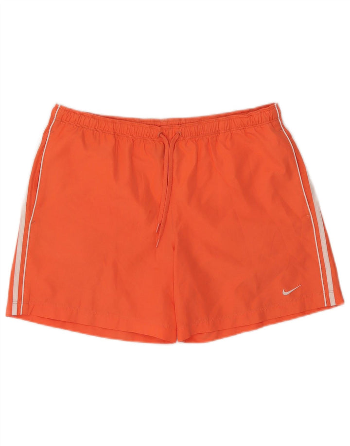 NIKE Womens Sport Shorts UK 10/12 Medium Orange