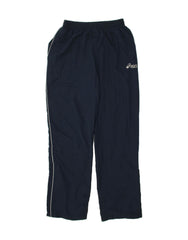 ASICS Mens Tracksuit Trousers Medium  Navy Blue Polyester