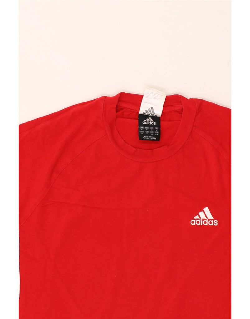 ADIDAS Womens T-Shirt Top UK 10 Small Red | Vintage Adidas | Thrift | Second-Hand Adidas | Used Clothing | Messina Hembry 