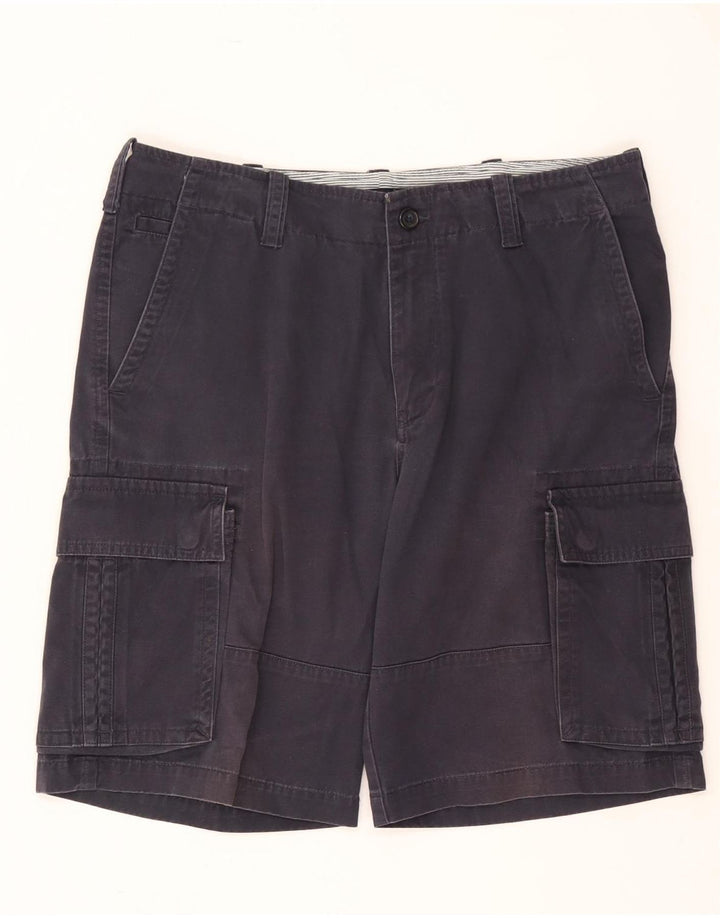 Tommy Hilfiger Mens Cargo Shorts W32 Large Navy Blue Cotton