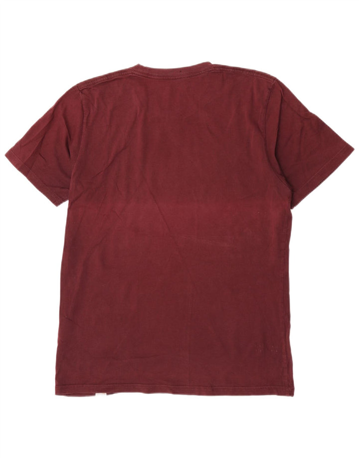 Carhartt Mens Graphic T-Shirt Top Medium Burgundy Cotton