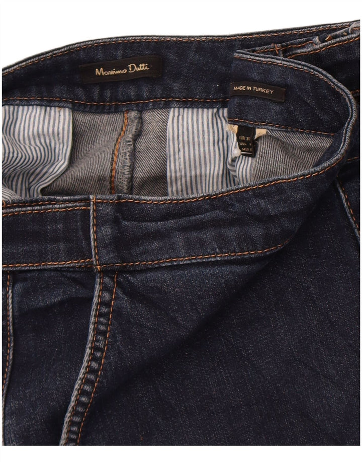 Massimo Dutti Womens Flared Jeans EU 36 XS W26 L30 Navy Blue