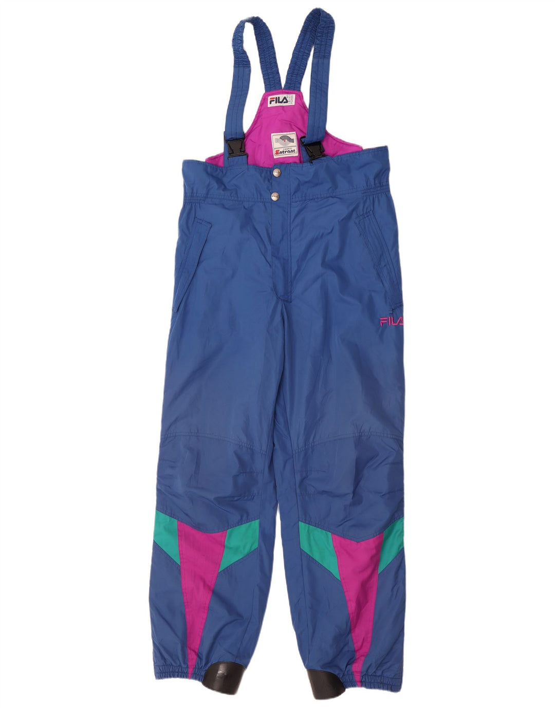 Fila Mens Dungarees Ski Trousers IT 50 Large Blue Colourblock Polyester