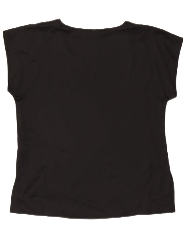 Marina Rinaldi Womens Oversized Blouse Top Size 19 Small Black Silk