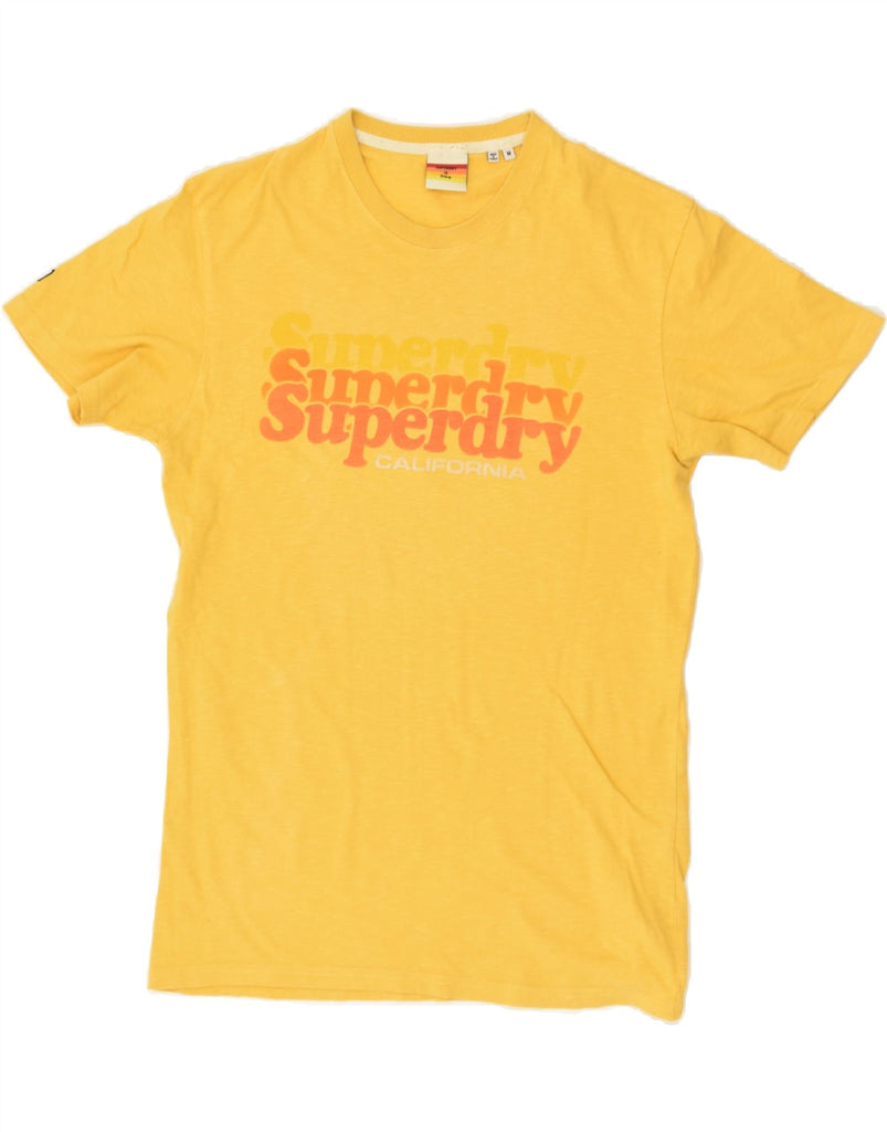 SUPERDRY Mens Graphic T-Shirt Top Medium Yellow Cotton | Vintage Superdry | Thrift | Second-Hand Superdry | Used Clothing | Messina Hembry 