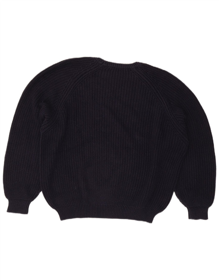 Vintage Mens Crew Neck Jumper Sweater XL Navy Blue