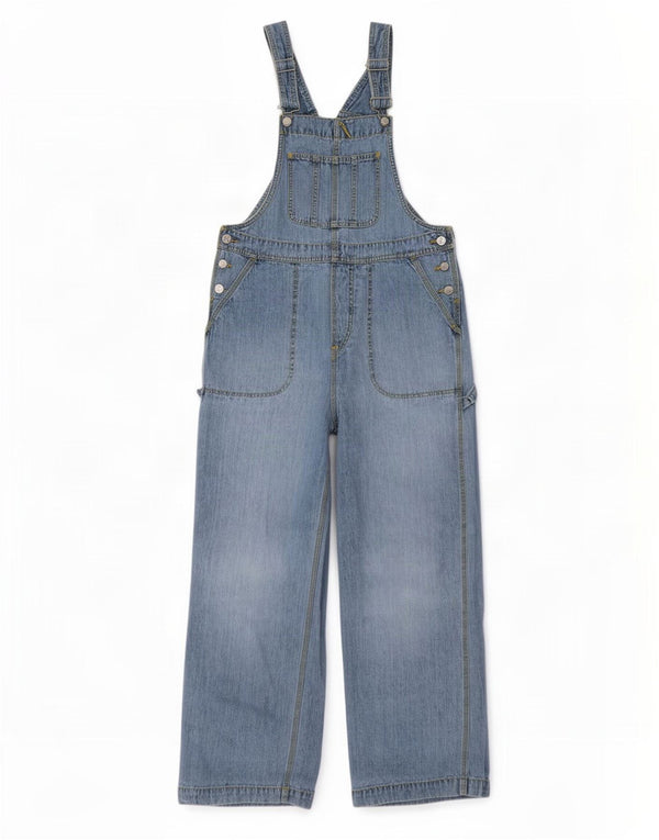 Vintage Womens Dungarees Cargo Straight Jeans Medium W36 L32 Blue Cotton