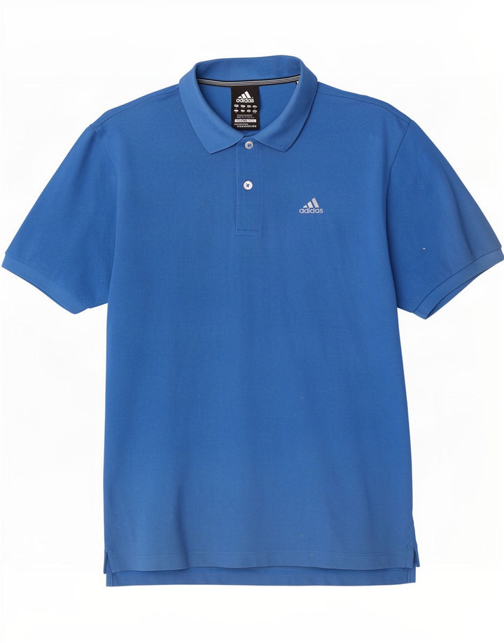 Adidas Mens Clima 365 Polo Shirt Medium Blue Cotton