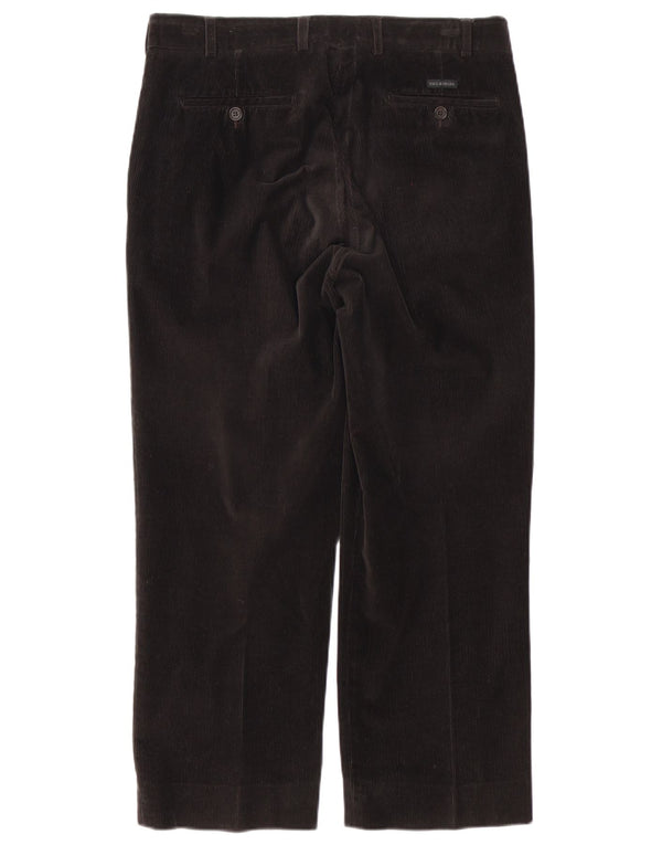 Paul & Shark Mens Stretch Corduroy Trousers IT 50 Large W34 L27 Black