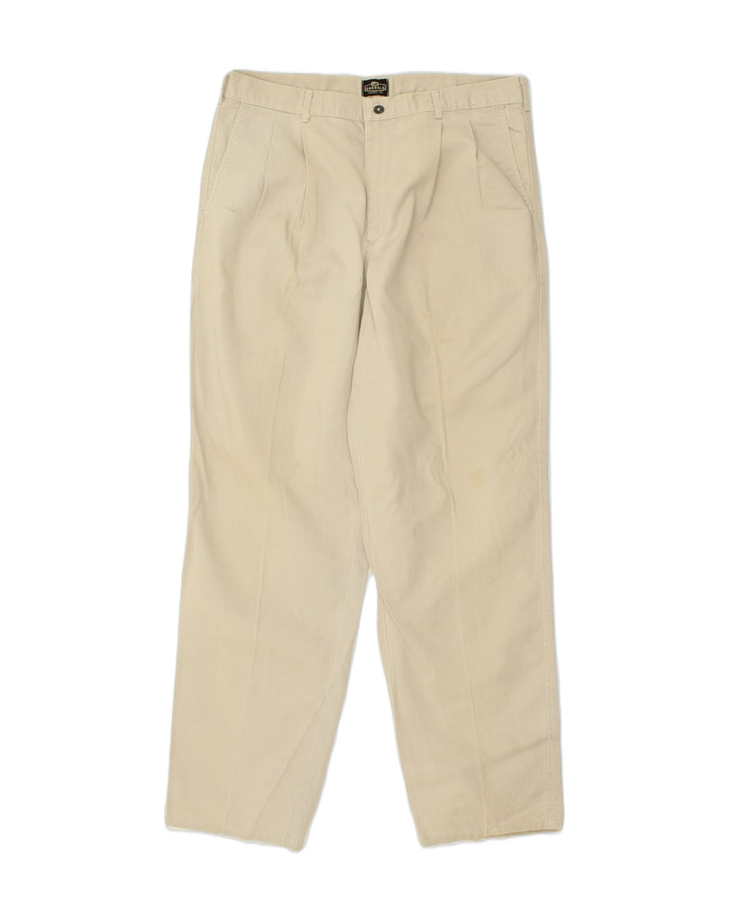 BOULEE Mens Pegged Chino Trousers W36 L32  Beige Cotton | Vintage Boulee | Thrift | Second-Hand Boulee | Used Clothing | Messina Hembry 