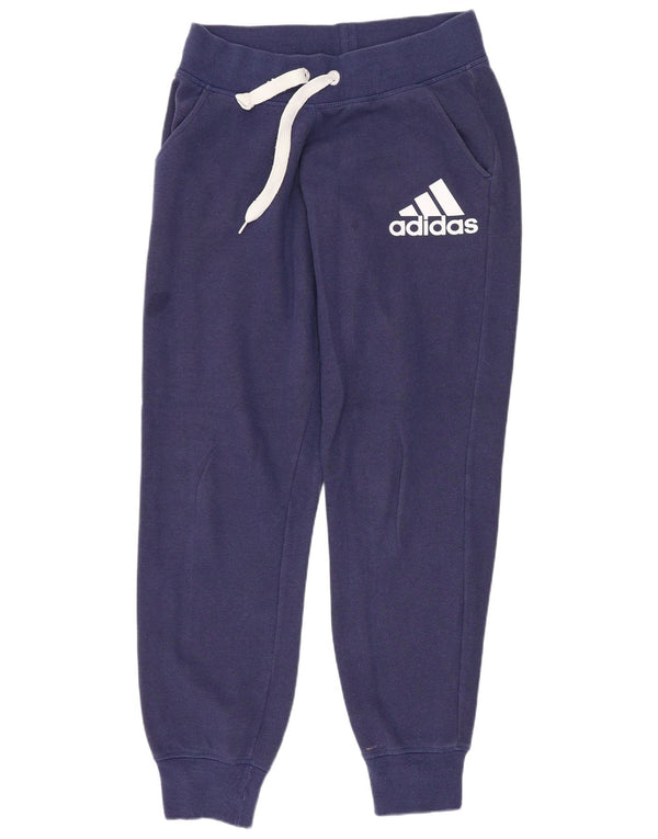 Adidas Womens Graphic Tracksuit Trousers Joggers UK 8/10 Small Navy Blue