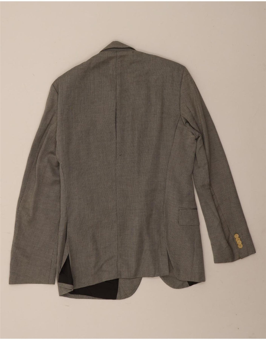 Hugo Boss Mens 2 Button Blazer Jacket EU 46 Small Grey Virgin Wool