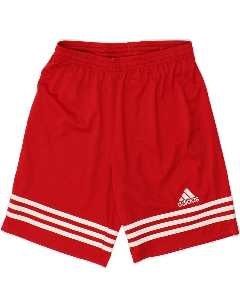 ADIDAS Boys Climalite Sport Shorts 13-14 Years CL Red Polyester | Vintage Adidas | Thrift | Second-Hand Adidas | Used Clothing | Messina Hembry 