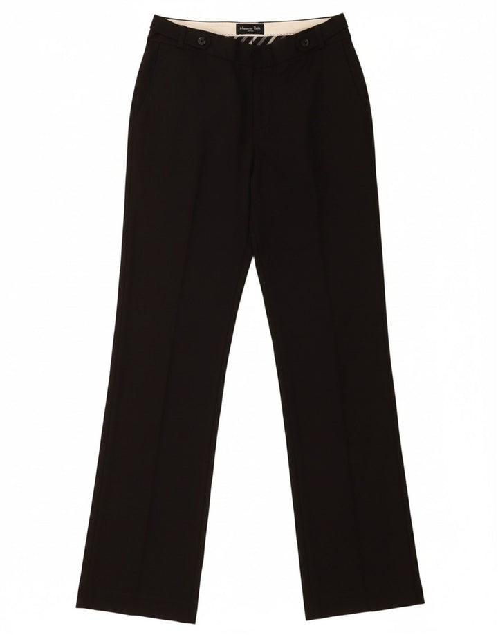 MASSIMO DUTTI Womens Straight Chino Trousers EU 40 Medium W30 L33 Black