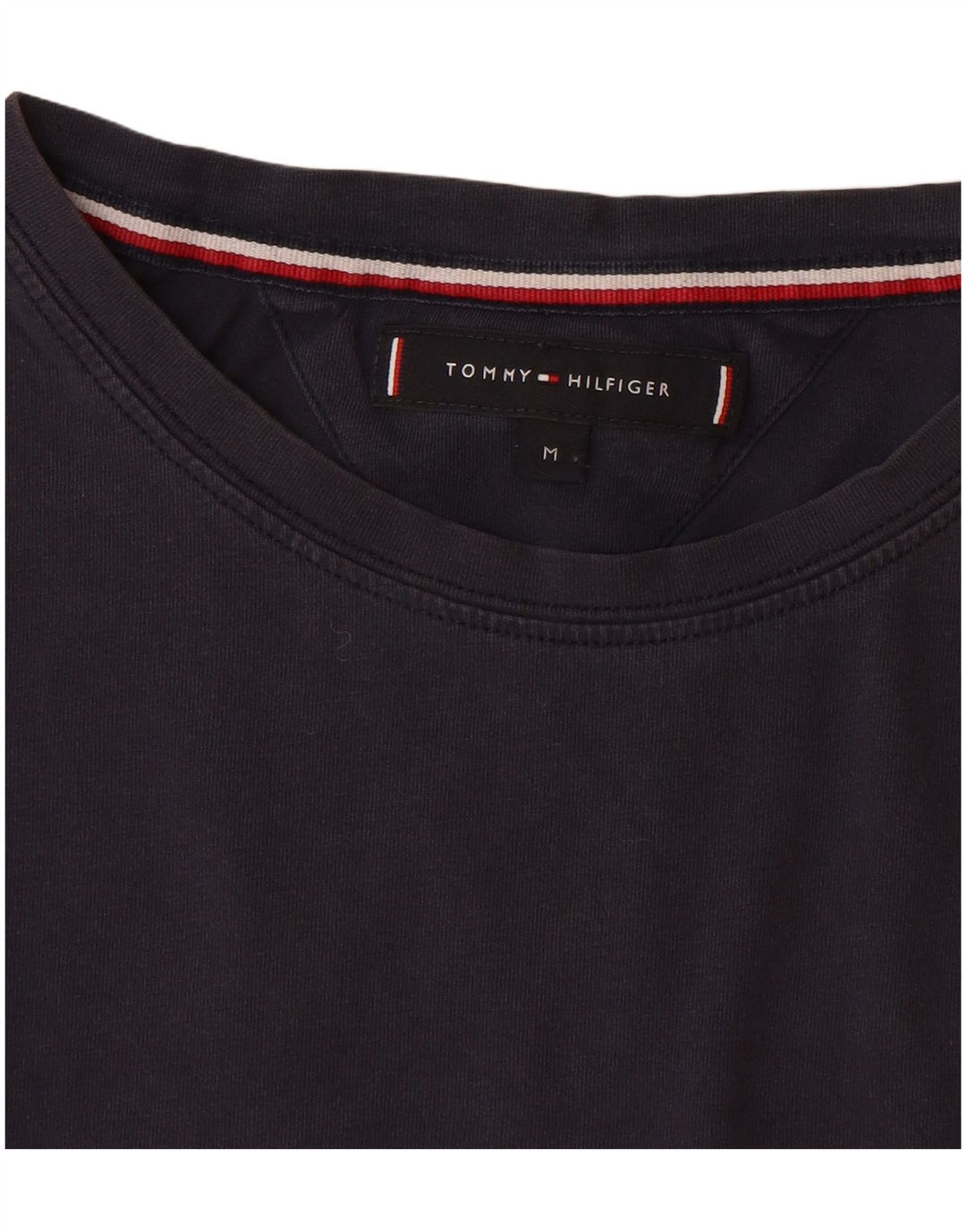 TOMMY HILFIGER Mens T-Shirt Top Medium Navy Blue Cotton
