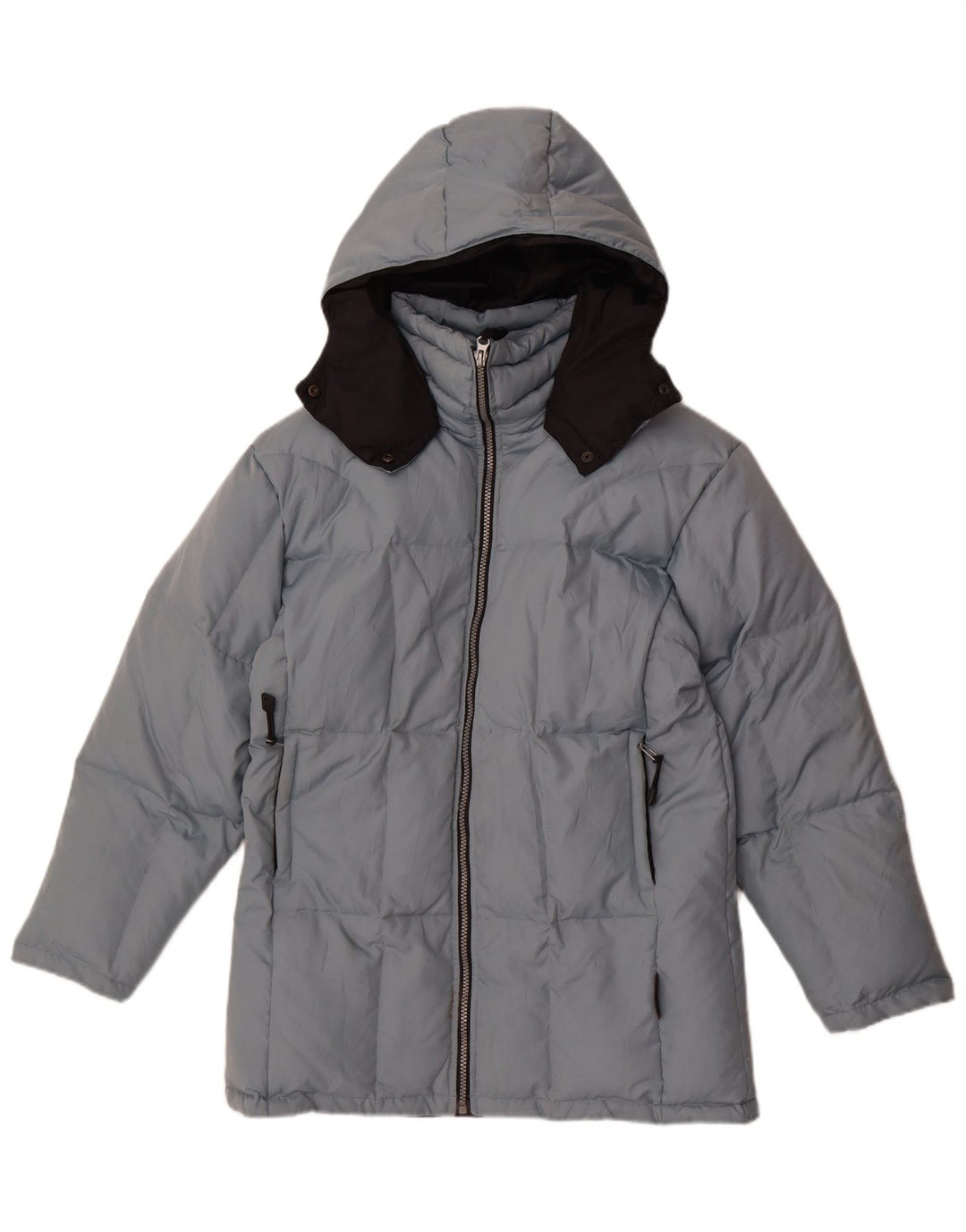 Asics Mens Hooded Padded Jacket UK 36 Small Blue Polyester