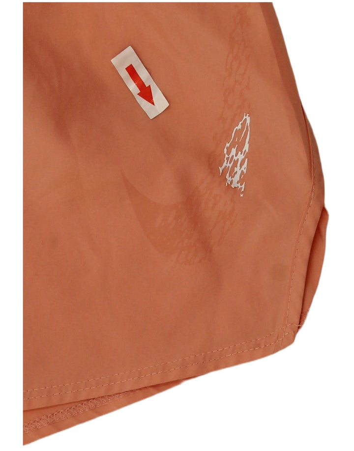 Nike Womens Dri Fit Sport Shorts UK 14 Medium Orange Polyester