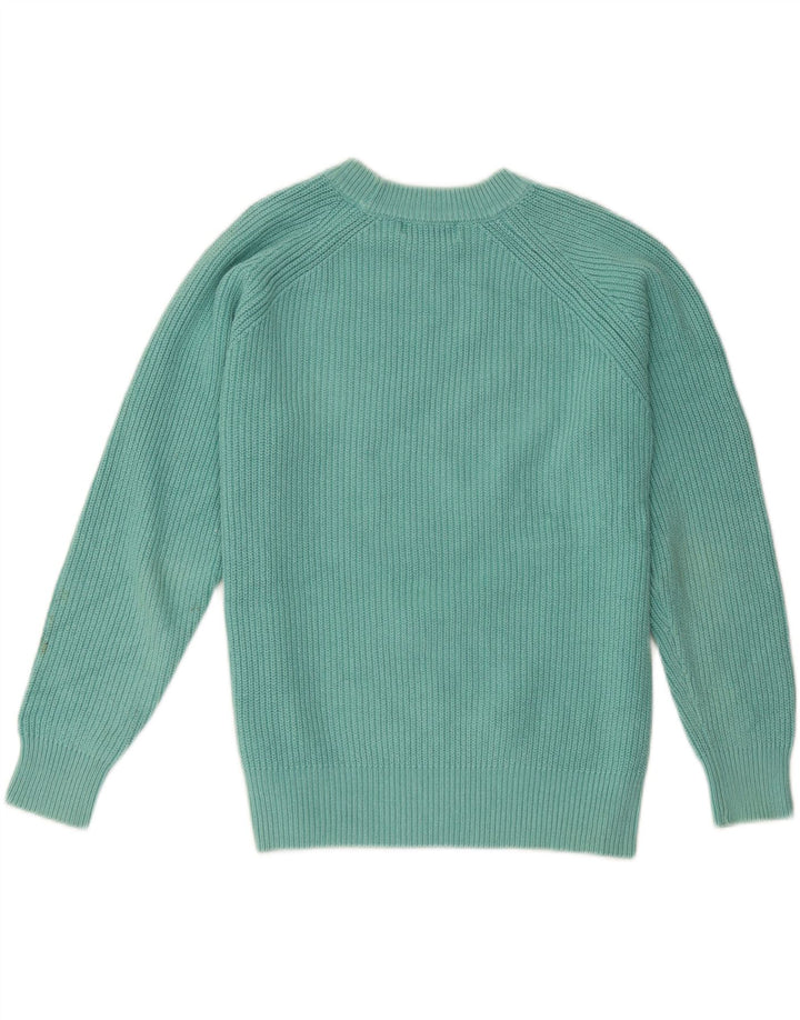 Marks & Spencer Womens Crew Neck Jumper Sweater UK 14 Medium Turquoise