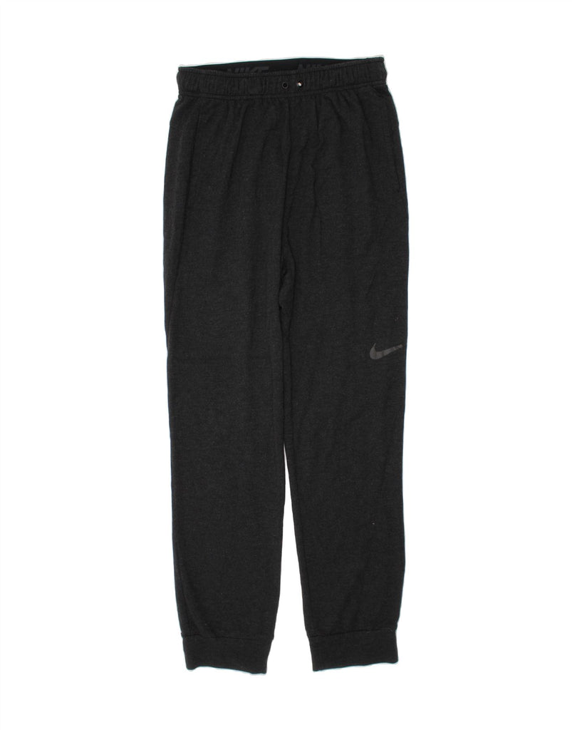 NIKE Boys Dri Fit Tracksuit Trousers Joggers 13-14 Years XL Grey Rayon Vintage Nike and Second-Hand Nike from Messina Hembry 