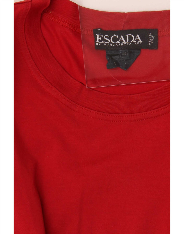 Escada Mens T-Shirt Top Size 38 Medium Red Cotton