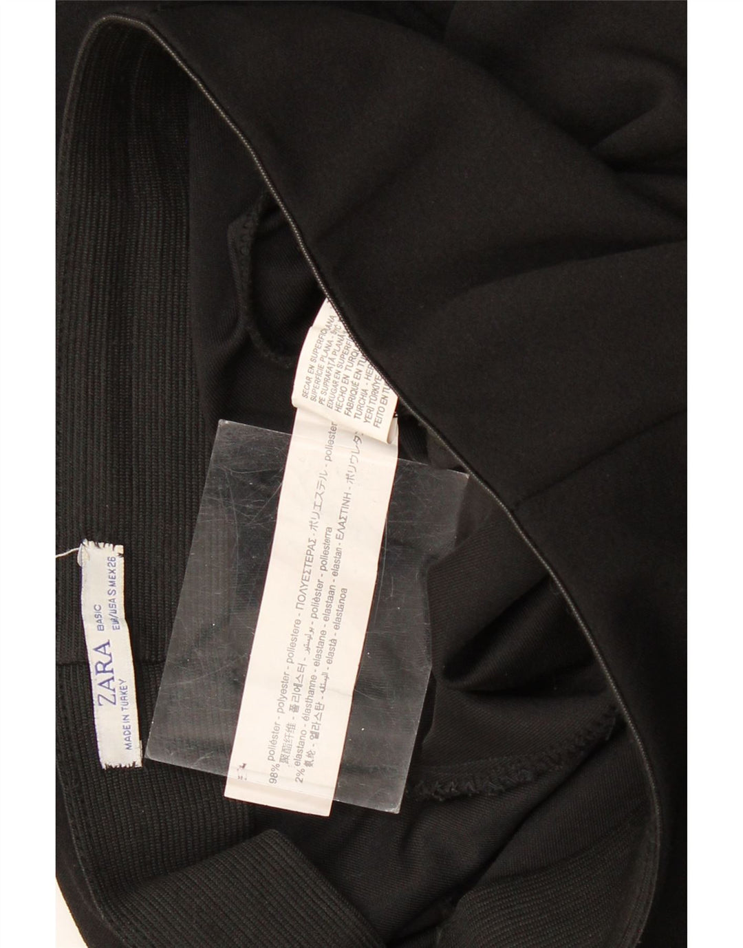 ZARA Womens Wide Leg Capri Trousers Small W26 L20 Black Polyester