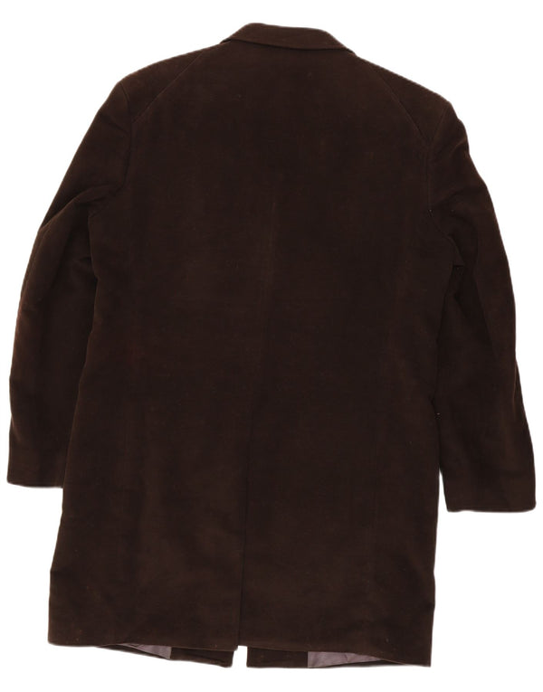 French Connection Mens Overcoat UK 40 Large Brown Cotton