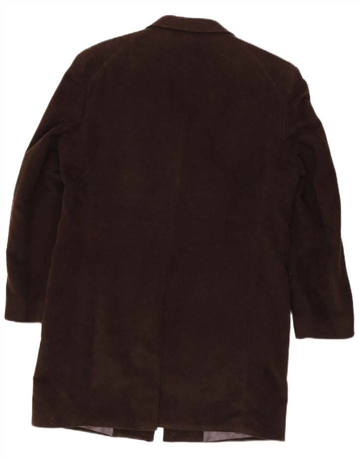 French Connection Mens Overcoat UK 40 Large Brown Cotton
