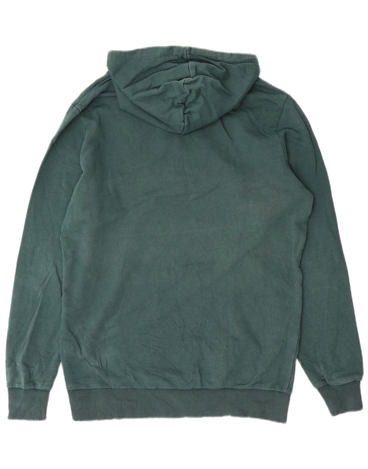 Puma Mens Graphic Hoodie Jumper Medium Green Cotton