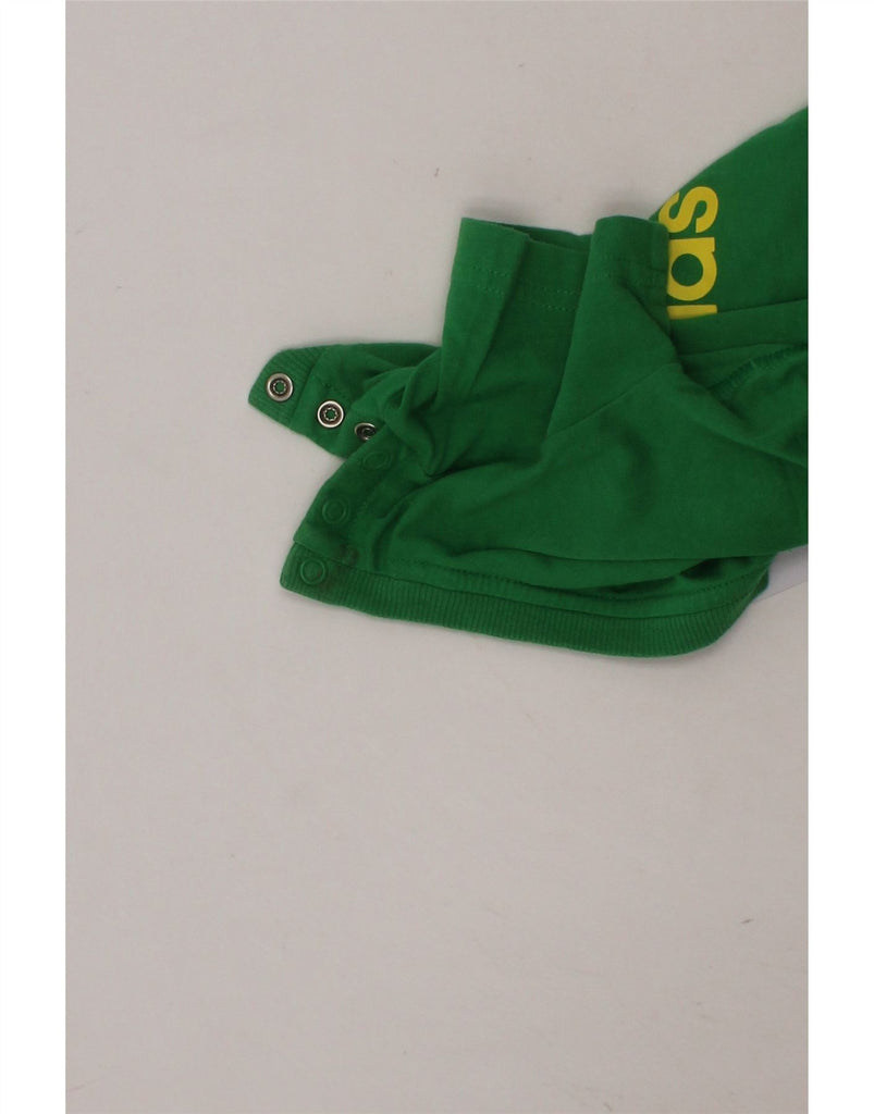 ADIDAS Baby Boys Graphic T-Shirt Top 6-9 Months Green Cotton Vintage Adidas and Second-Hand Adidas from Messina Hembry 