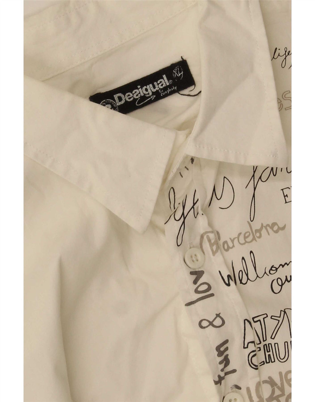 Desigual Mens Graphic Shirt XL White